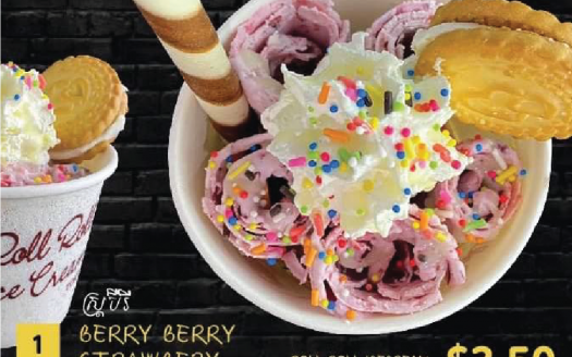 ROLL ROLL ICE CREAM! YUMMY!